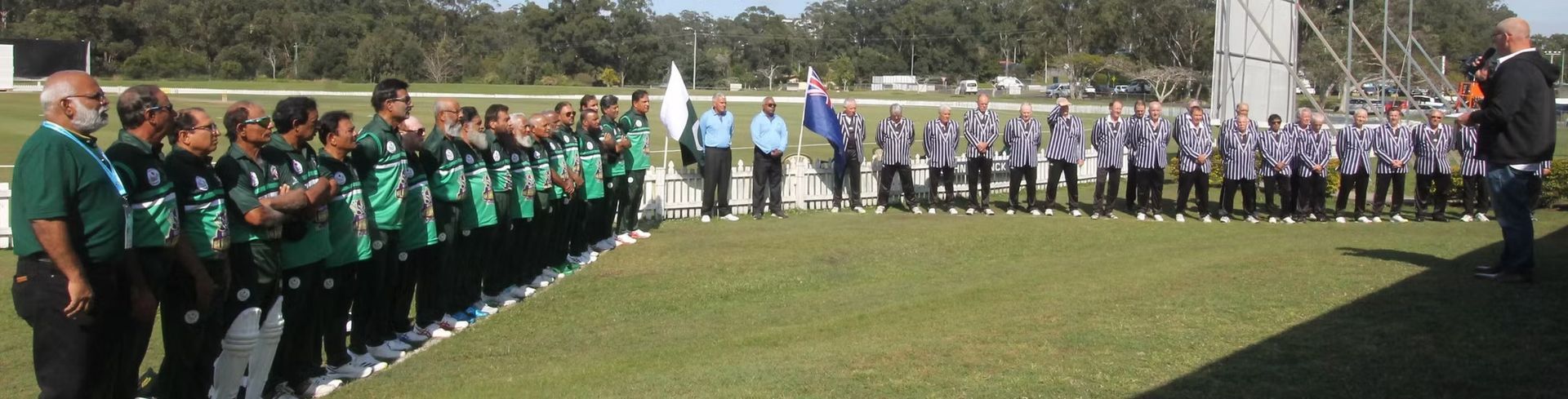 World Cup 2023 Groups of people standing on a grassy field