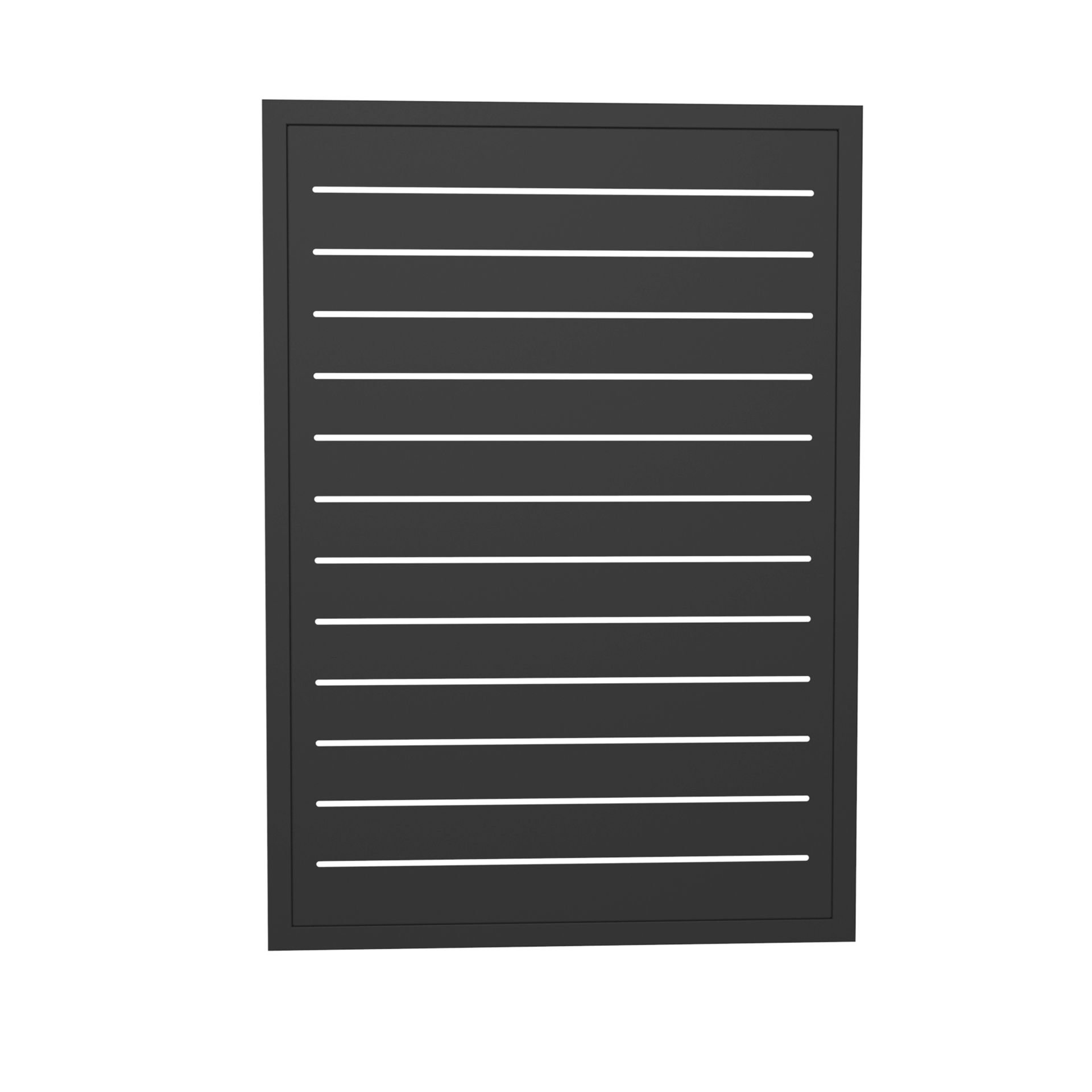 Linear aluminum privacy gate for deck, patio, or pool area access