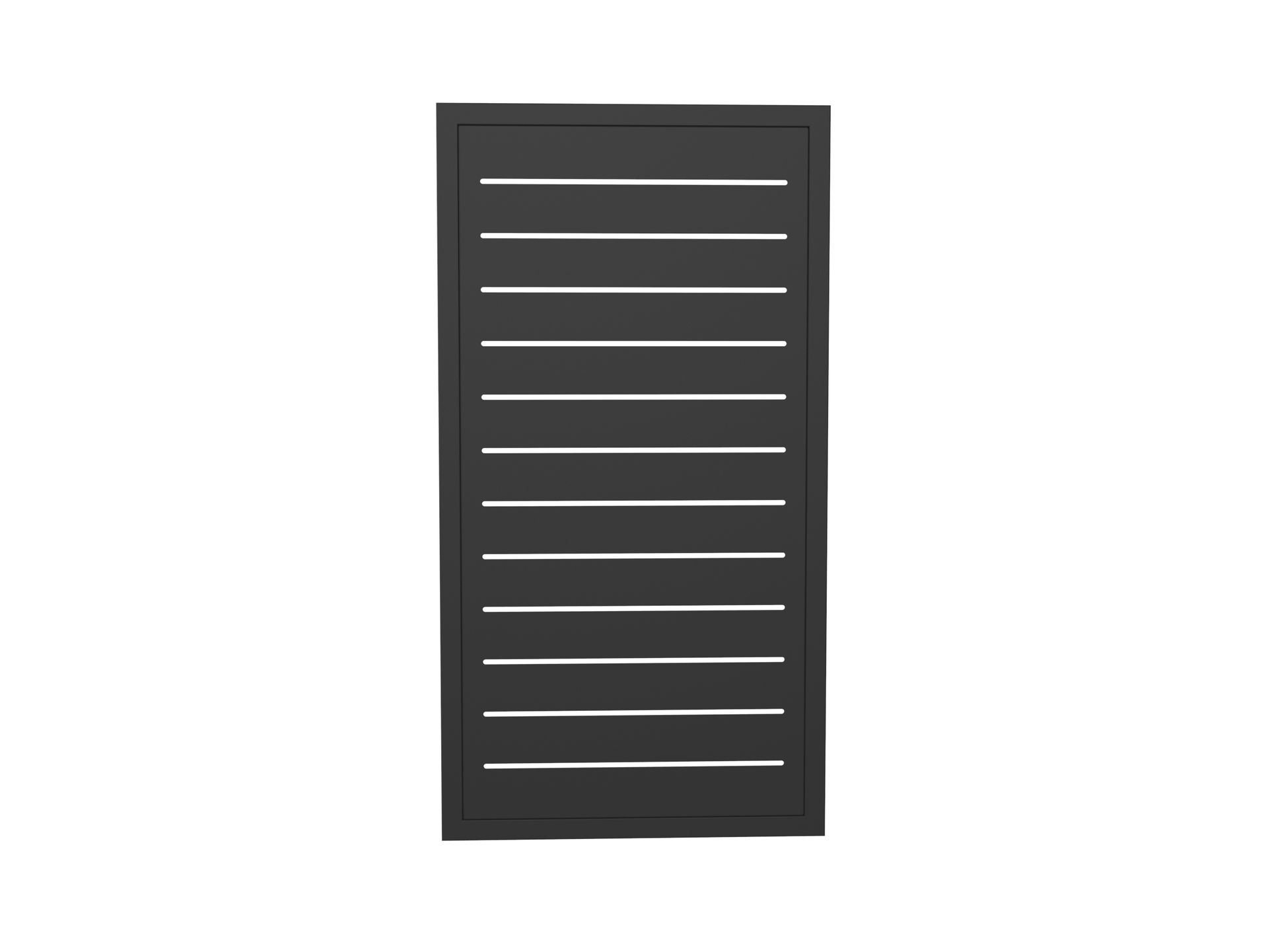 Linear aluminum privacy gate for patio or backyard access
