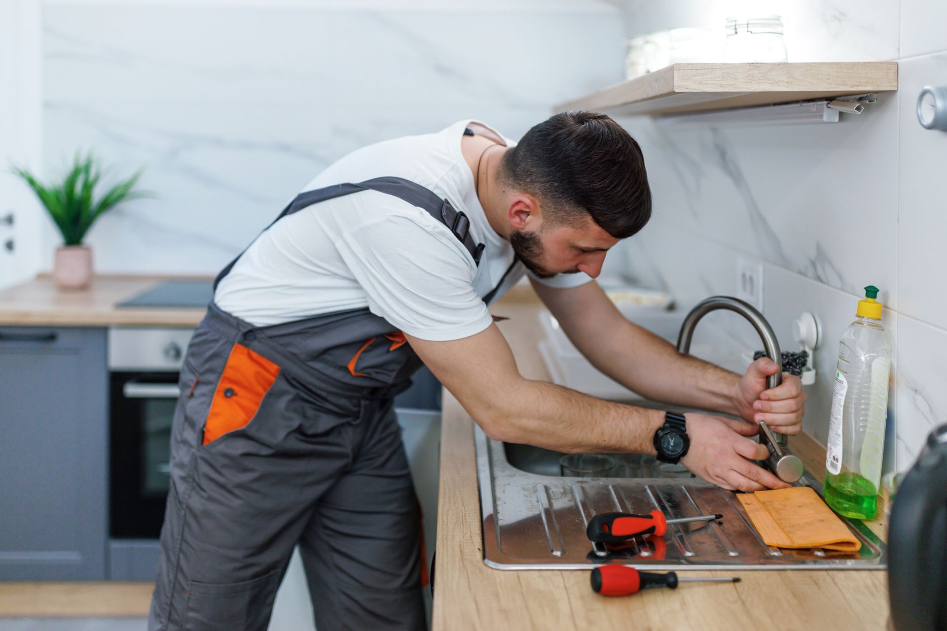 Plumber Fixing the Pipe — Santa Margarita, CA — RSM Plumbing