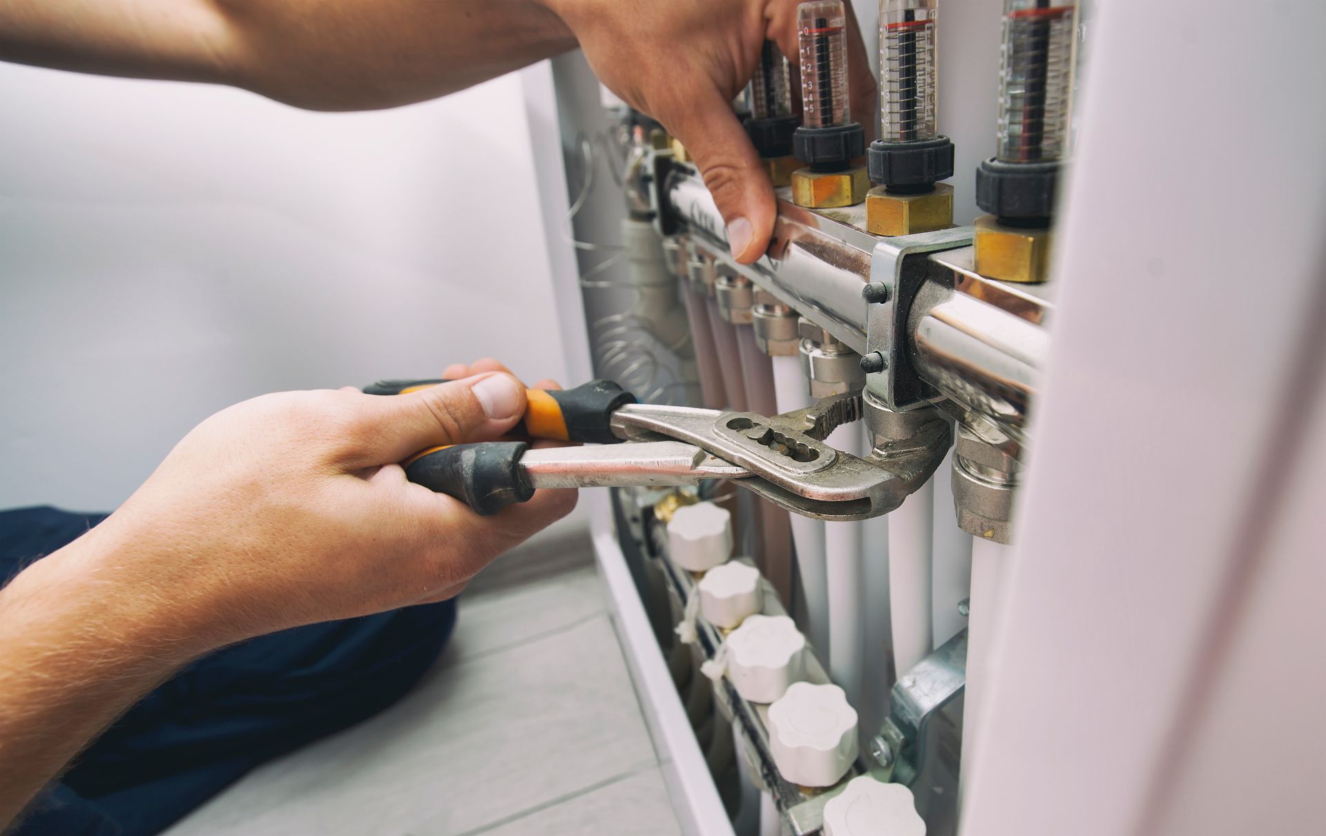 Plumber Fixing the Pipe — Santa Margarita, CA — RSM Plumbing
