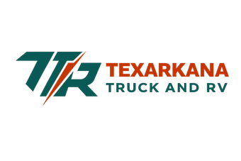 Texarkana Truck and RV logo in teal and orange on a white background
