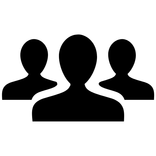 A group of people standing next to each other on a white background.