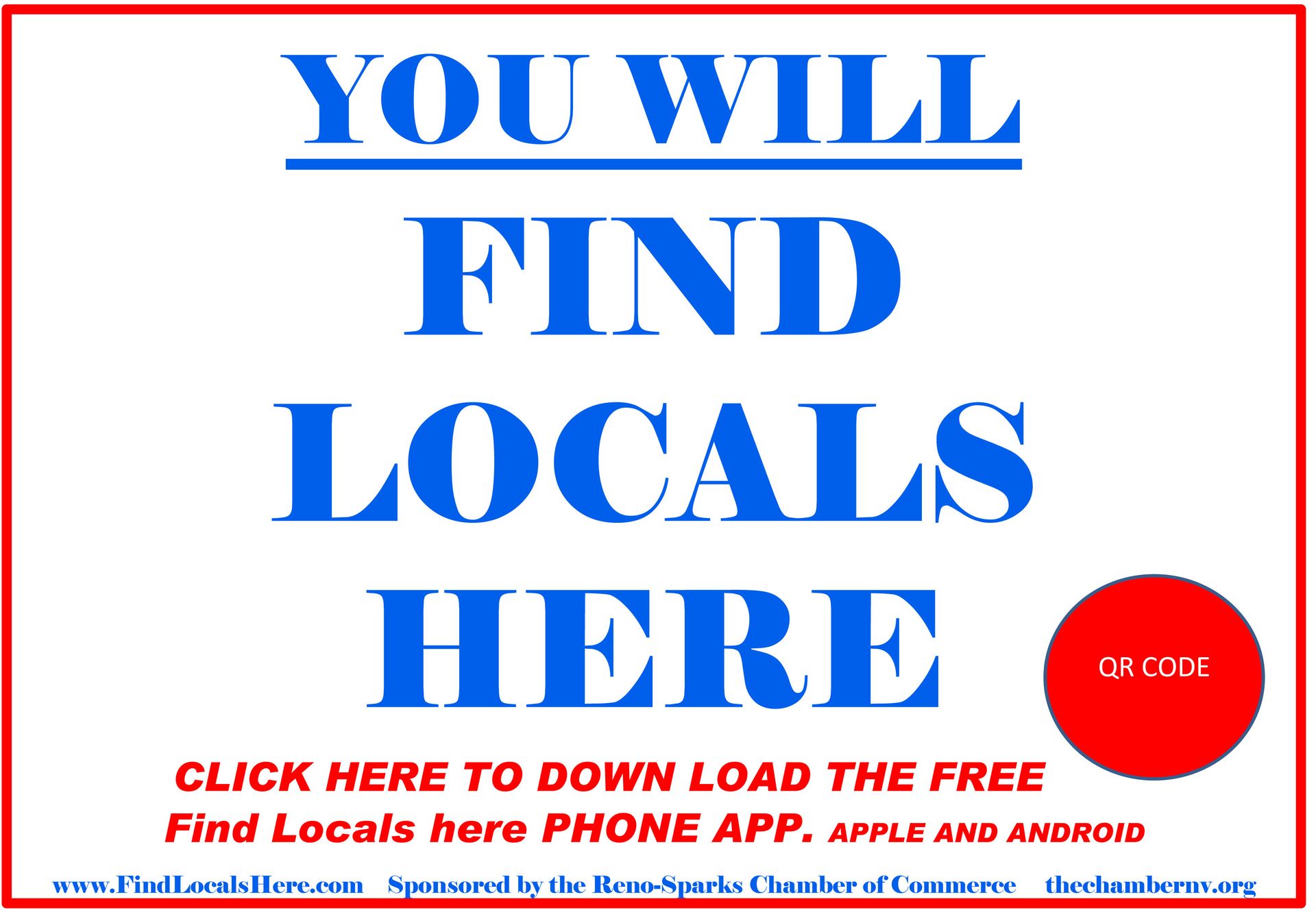Our NEW Find Locals here poster campaign.