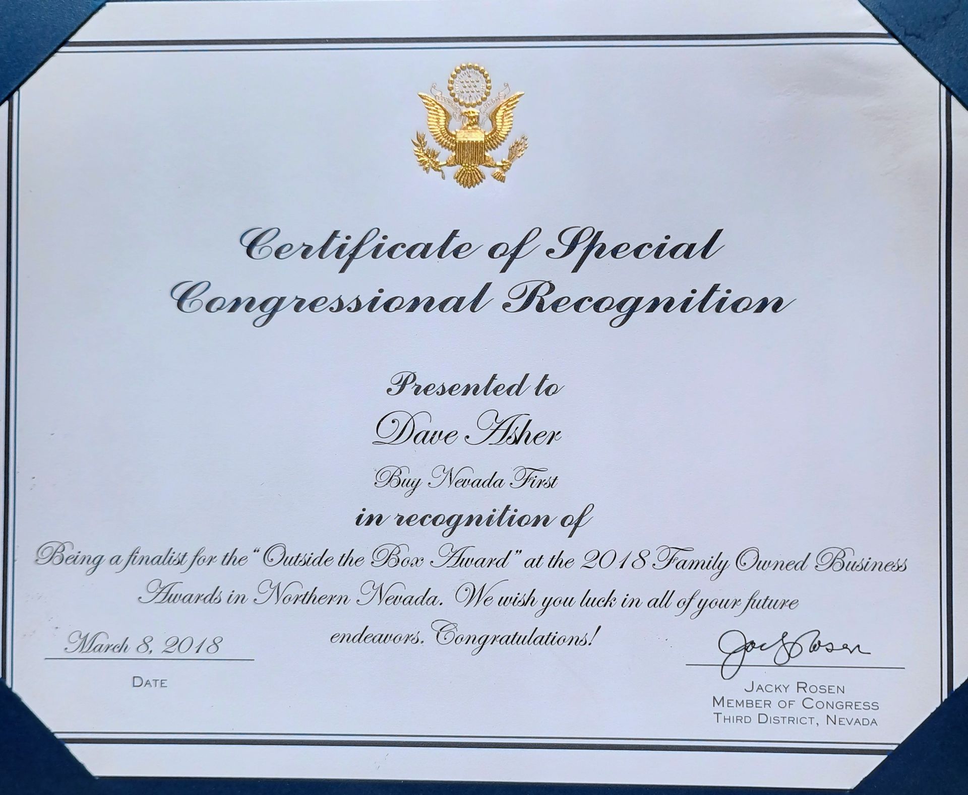 Congressional recognition