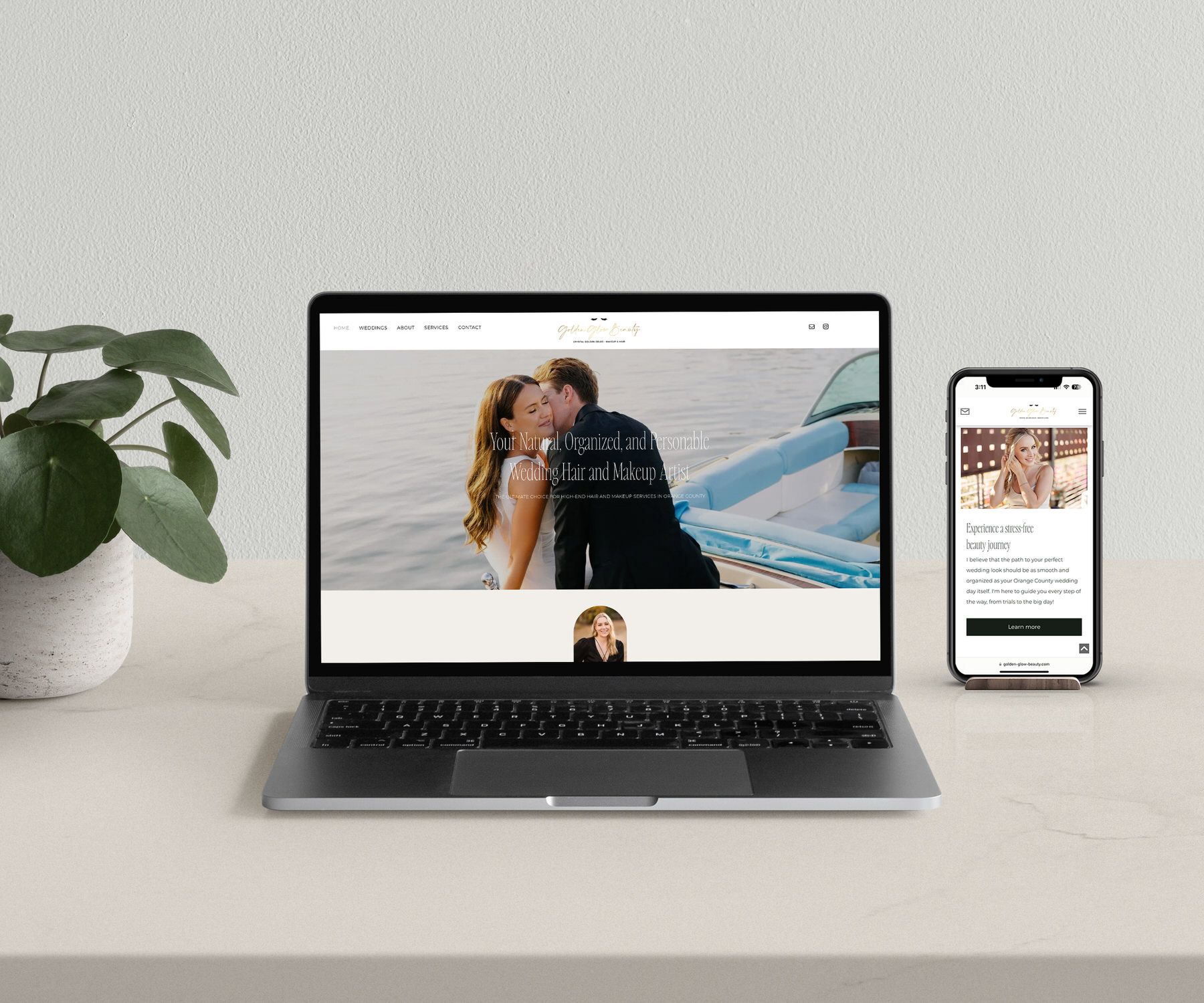 Makeup artist website example