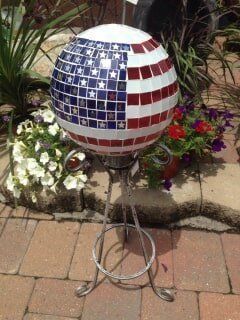 American Flag Globe — Highland, IN — Allen Landscape in Highland, LLC