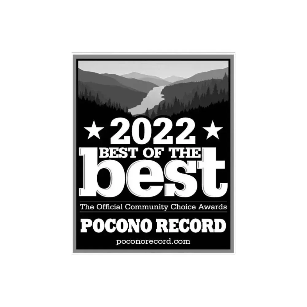 2022 Best of the Best award logo from Pocono Record, featuring a mountain river scene.