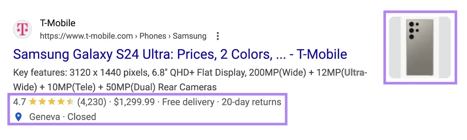 Rich Snippet on Google Rich Snippet on Google