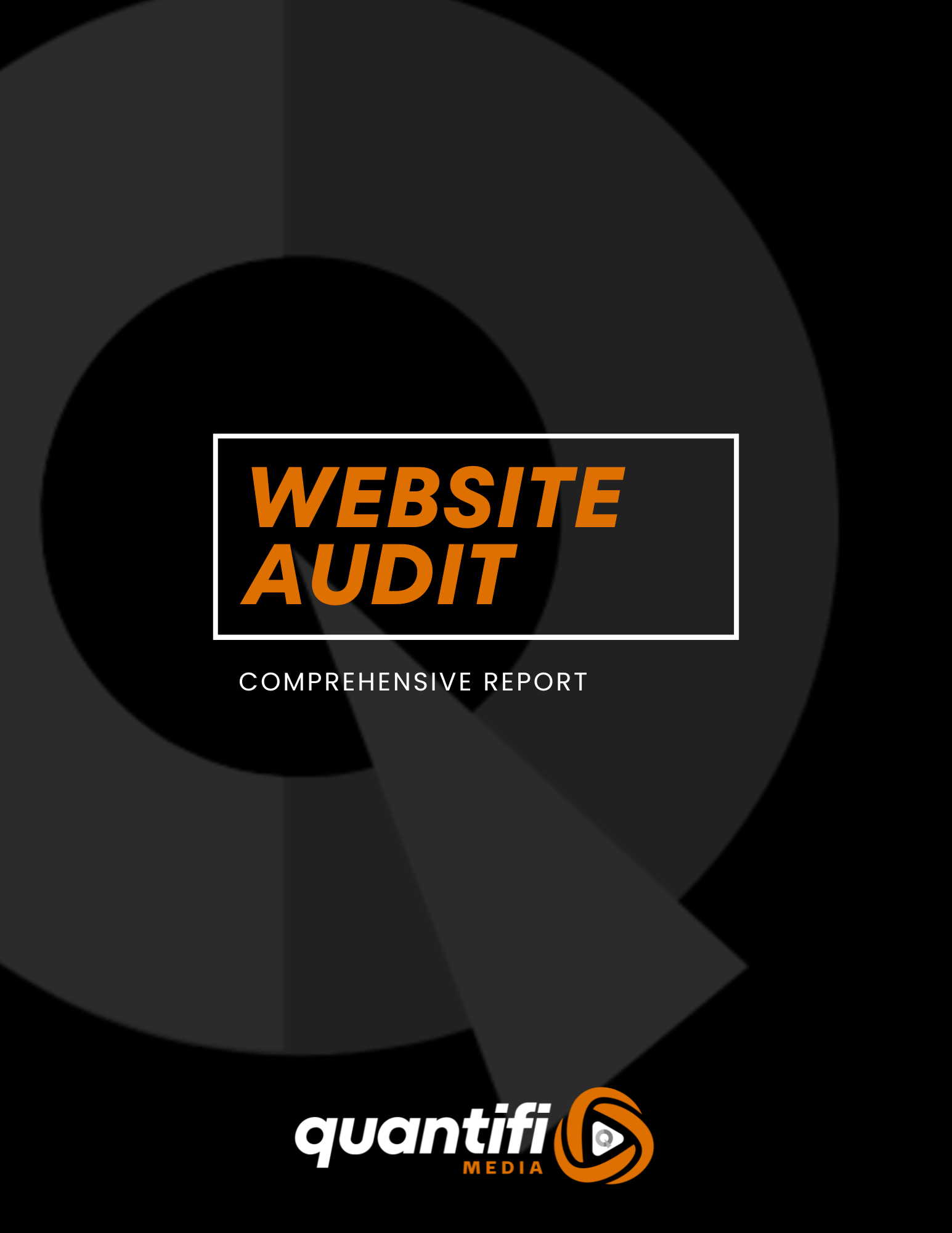 A black and orange poster with the words `` website audit '' on it. A black and orange poster with the words `` website audit '' on it.