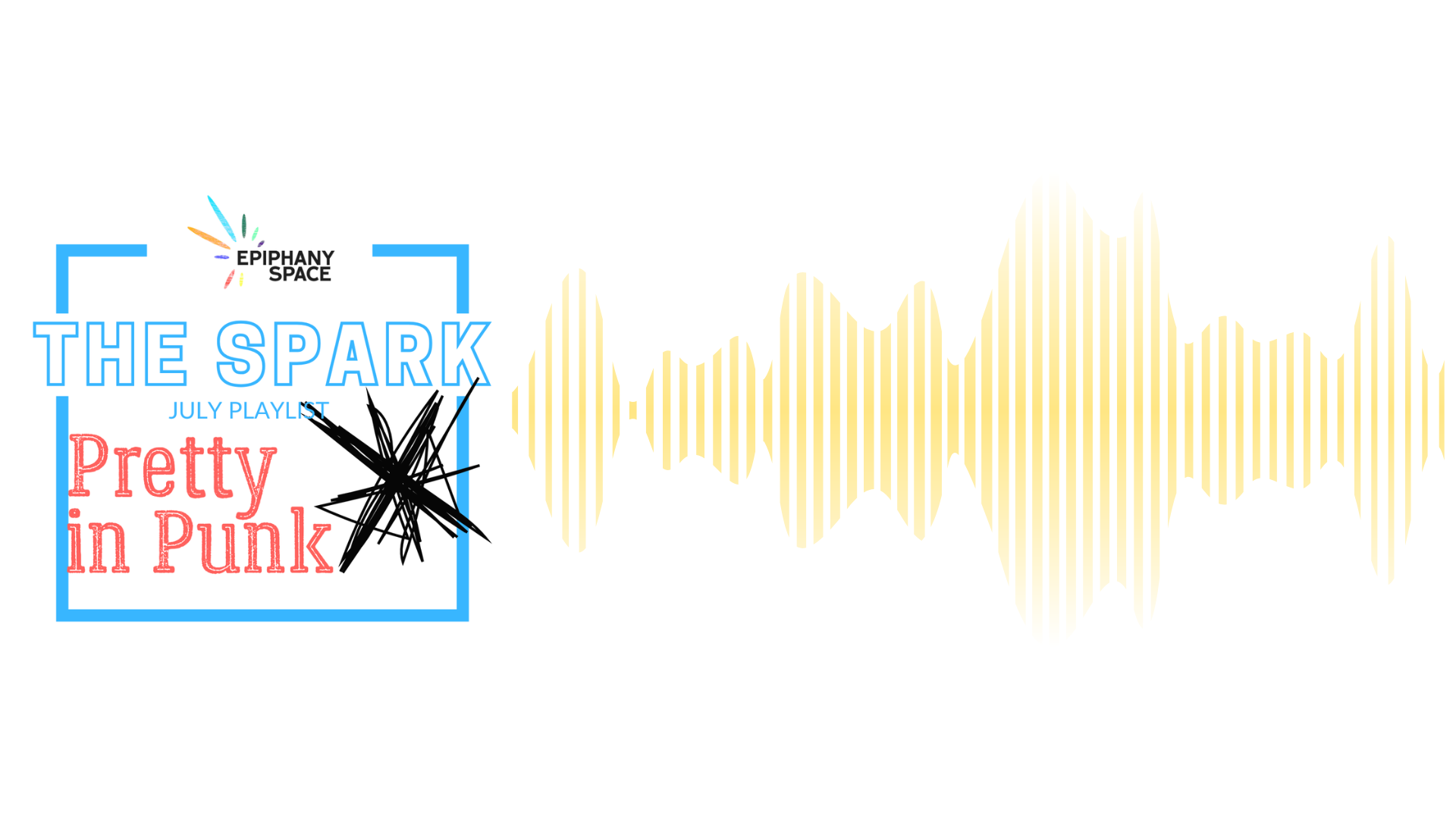 Pretty in Punk playlist graphic exploring punk's evolution from garage rock to pop-punk.