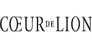 Un logo noir et blanc pour coeur de lion sur fond blanc.