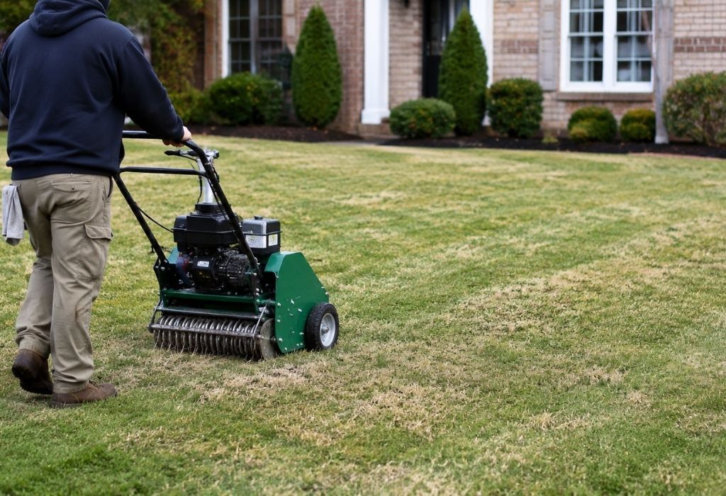 grass overseeding for a patchy lawn
