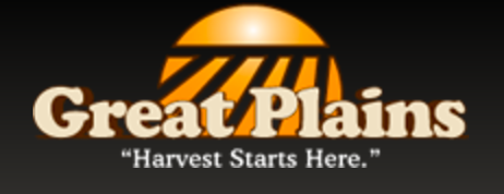 A logo for Great Plains that says 