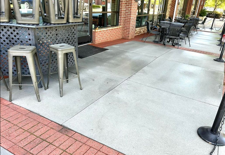 Clean floors by pressure washing