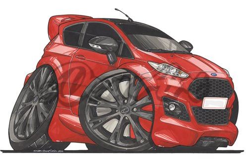Ford Fiesta ST cartoon car