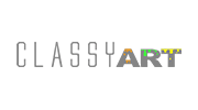 Classy Art logo: gray text "CLASSY" and "ART" in gray, orange, green, and yellow.