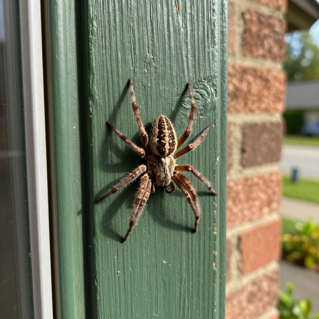 Common house spider found around a Mulino, Oregon home, representing professional spider control and pest management services provided by OutLook Pest Management for residential and commercial properties throughout Mulino and surrounding Clackamas County communities.
