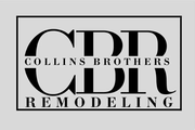 Black-and-white Collins Brothers Remodeling logo with large CBR initials in a bordered rectangle