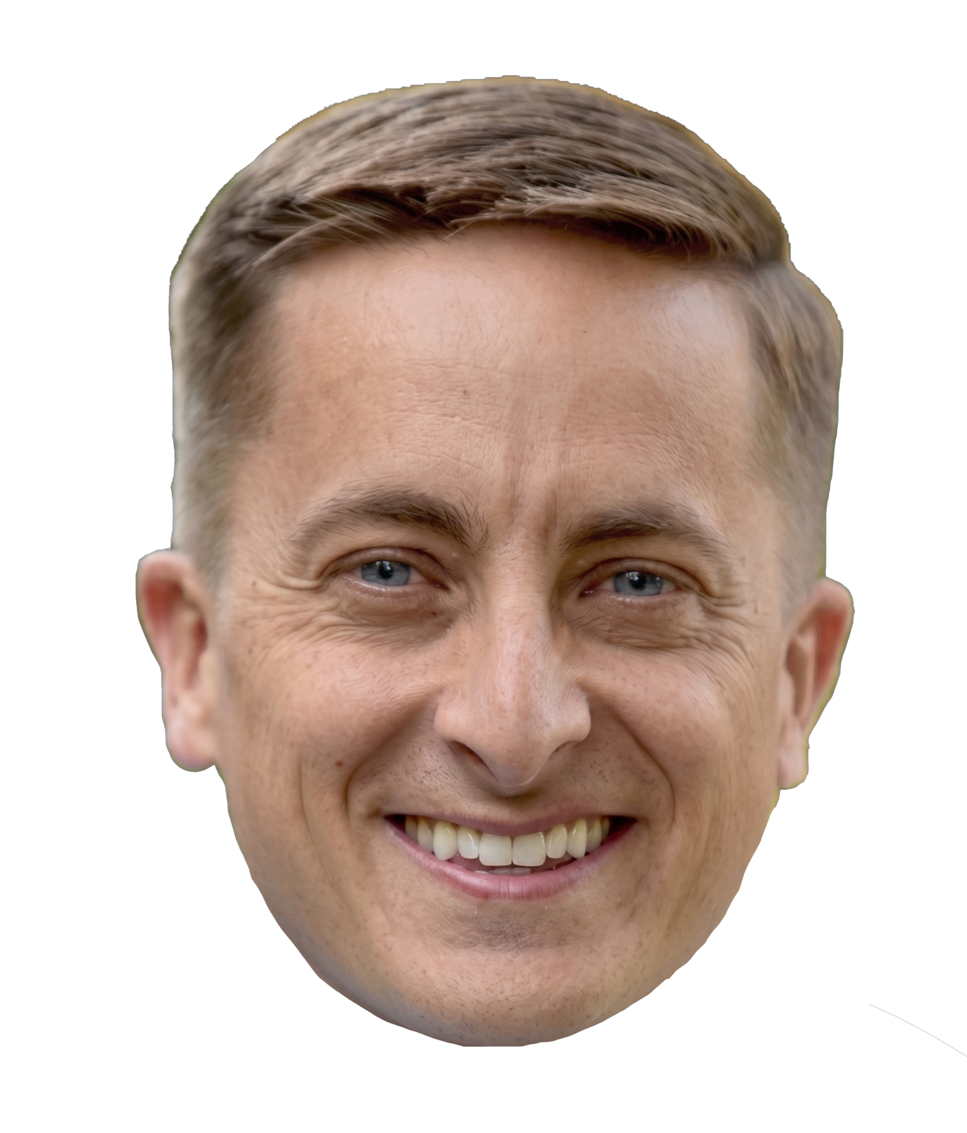 kody king Smiling person wearing a gray cap and black glasses on a white background