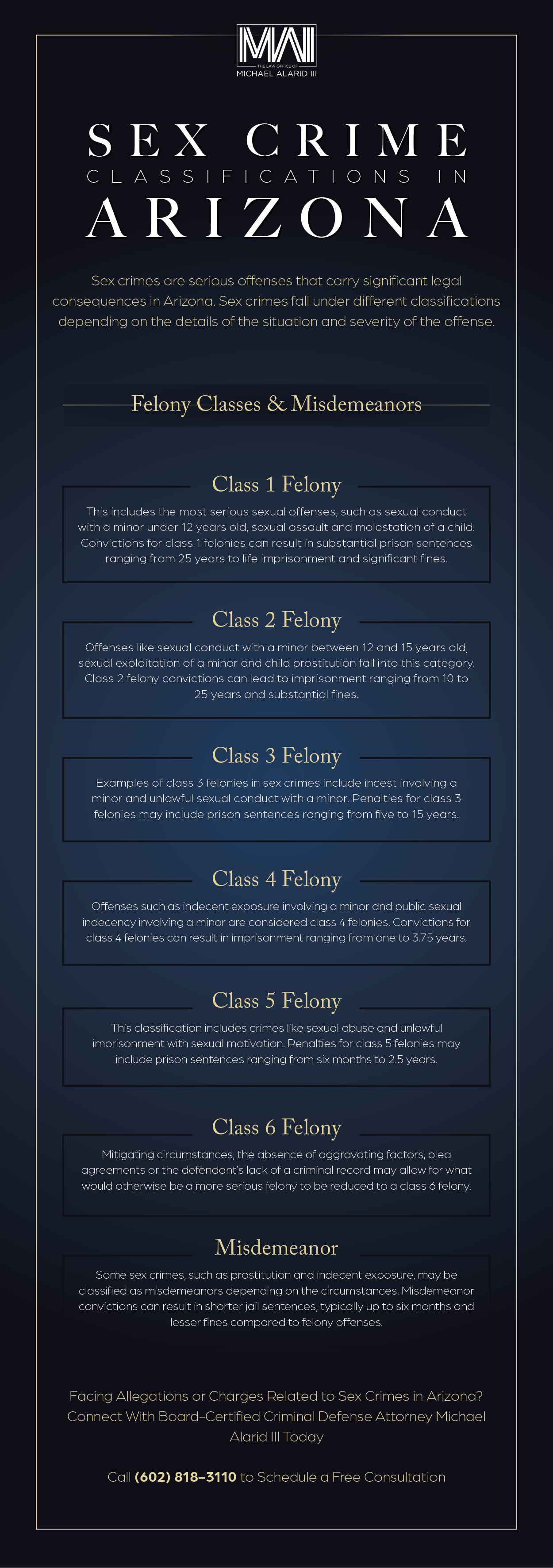 Arizona sex crime classifications