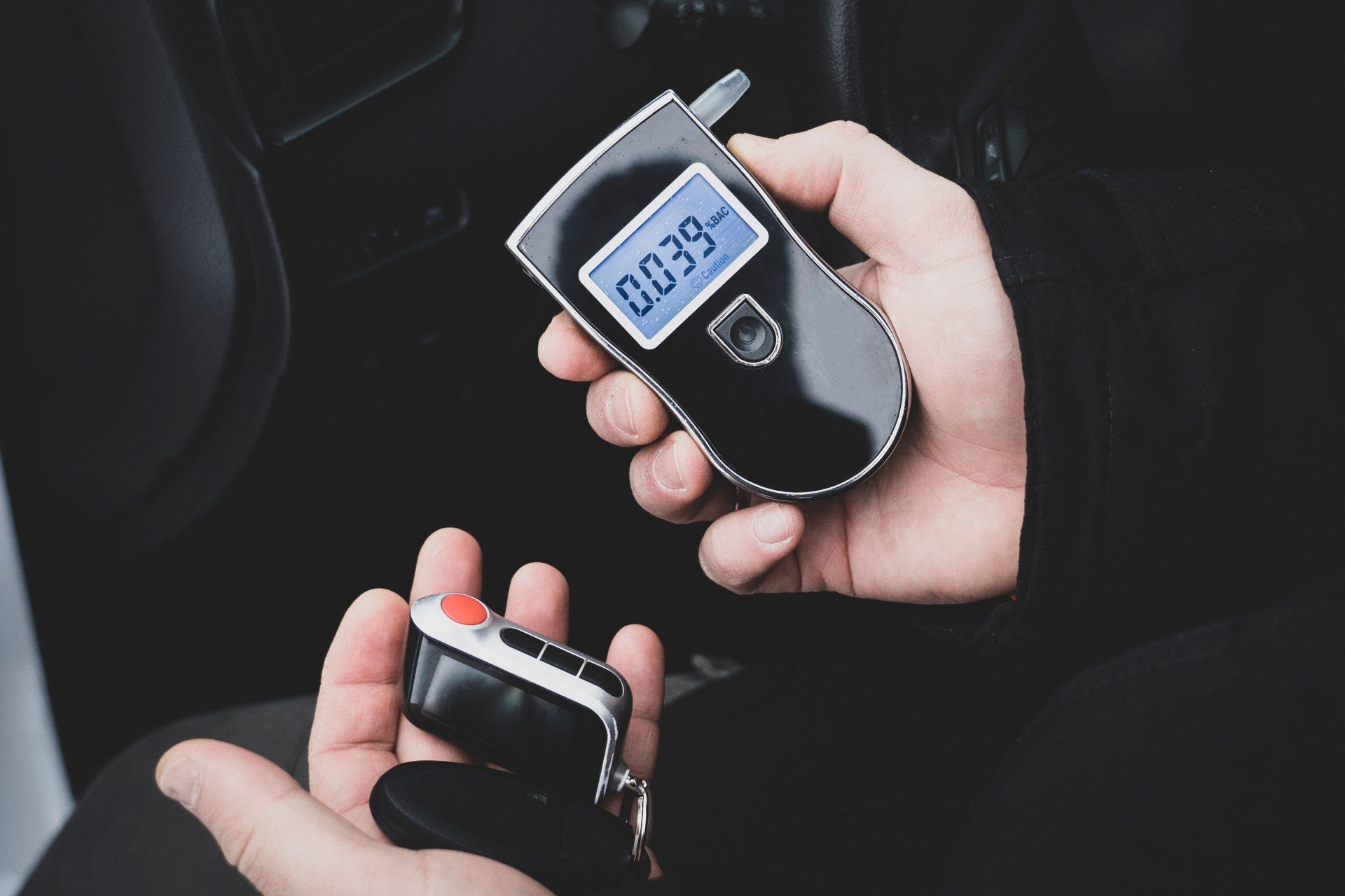 BAC showing on a breathalyzer