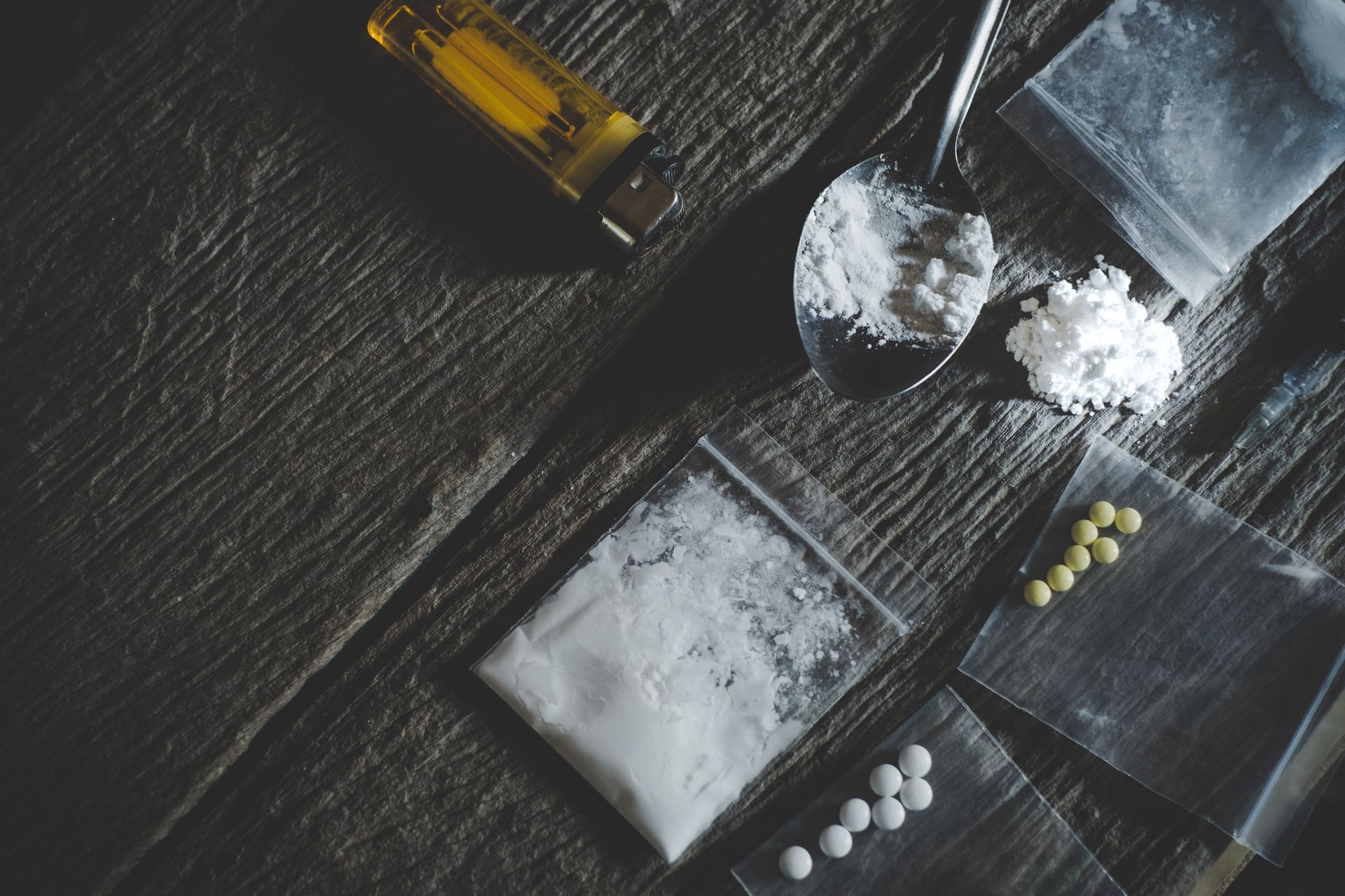 drugs sitting on a table