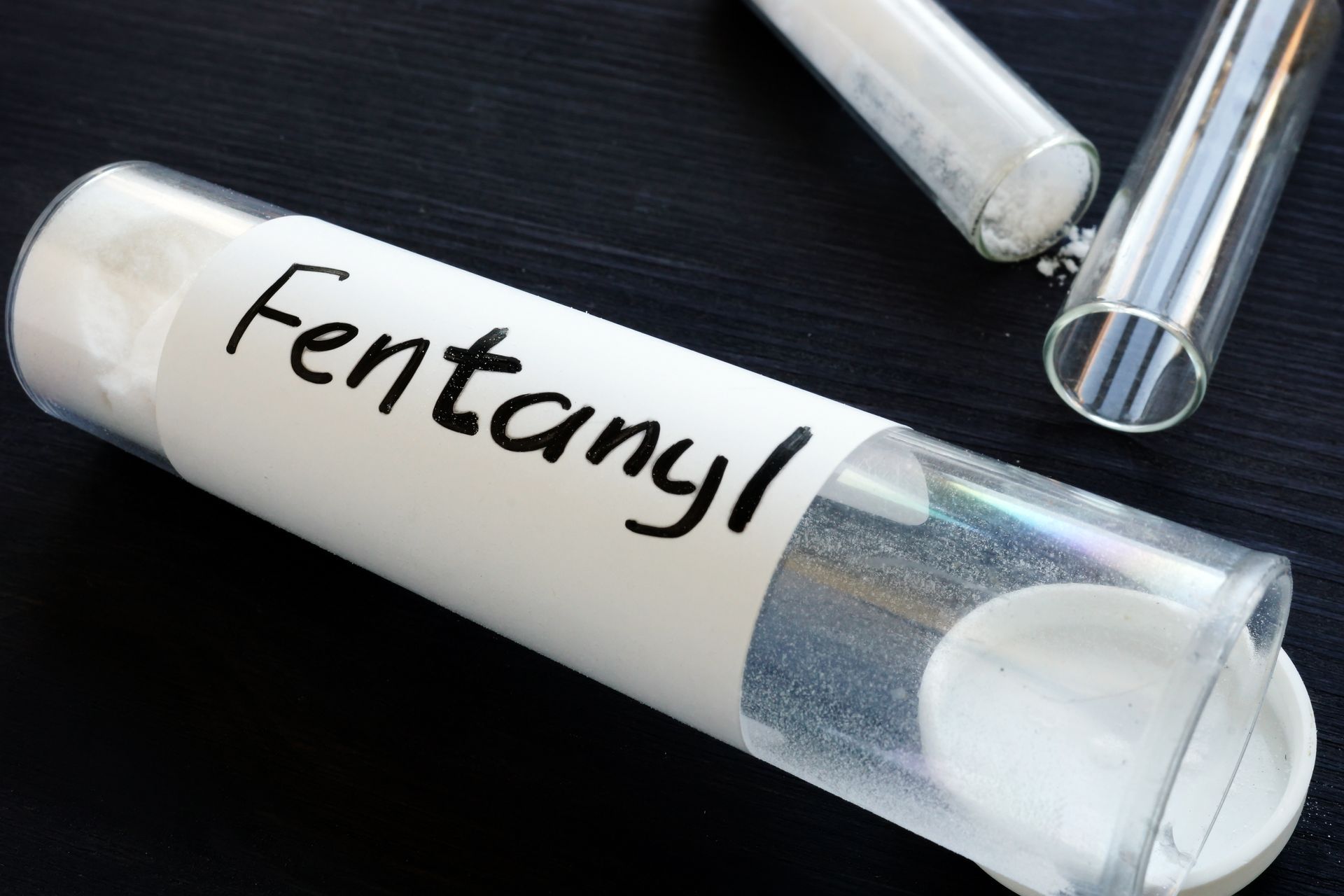 fentanyl in a labeled bottle