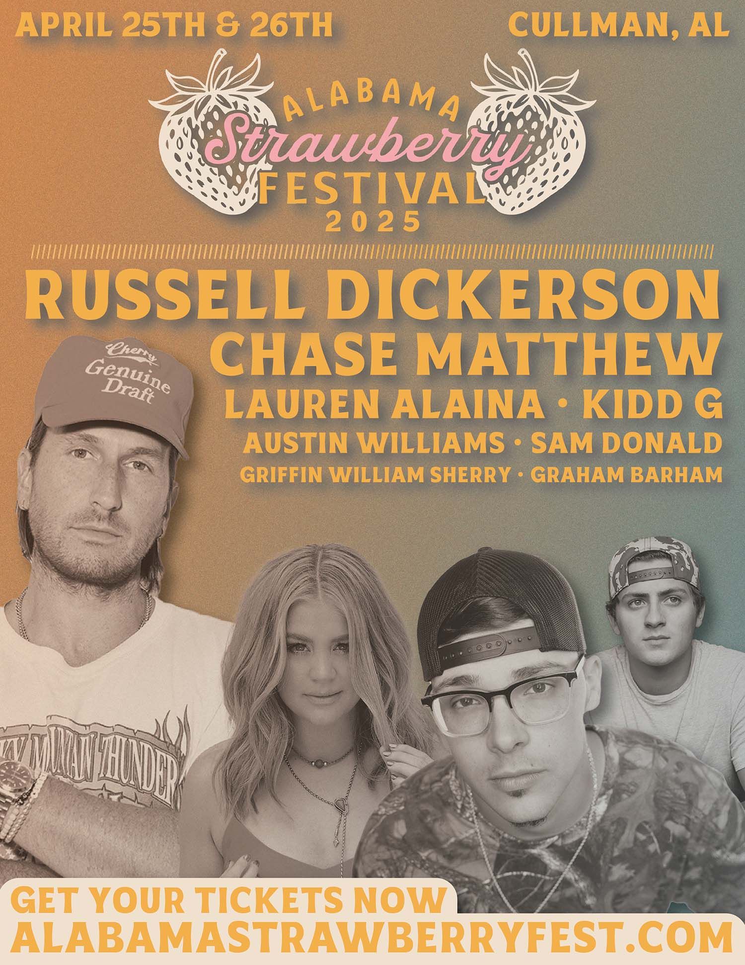 Alabama Strawberry Festival Cullman, AL April 25 & 26 Alabama Strawberry Festival Cullman, AL April 25 & 26