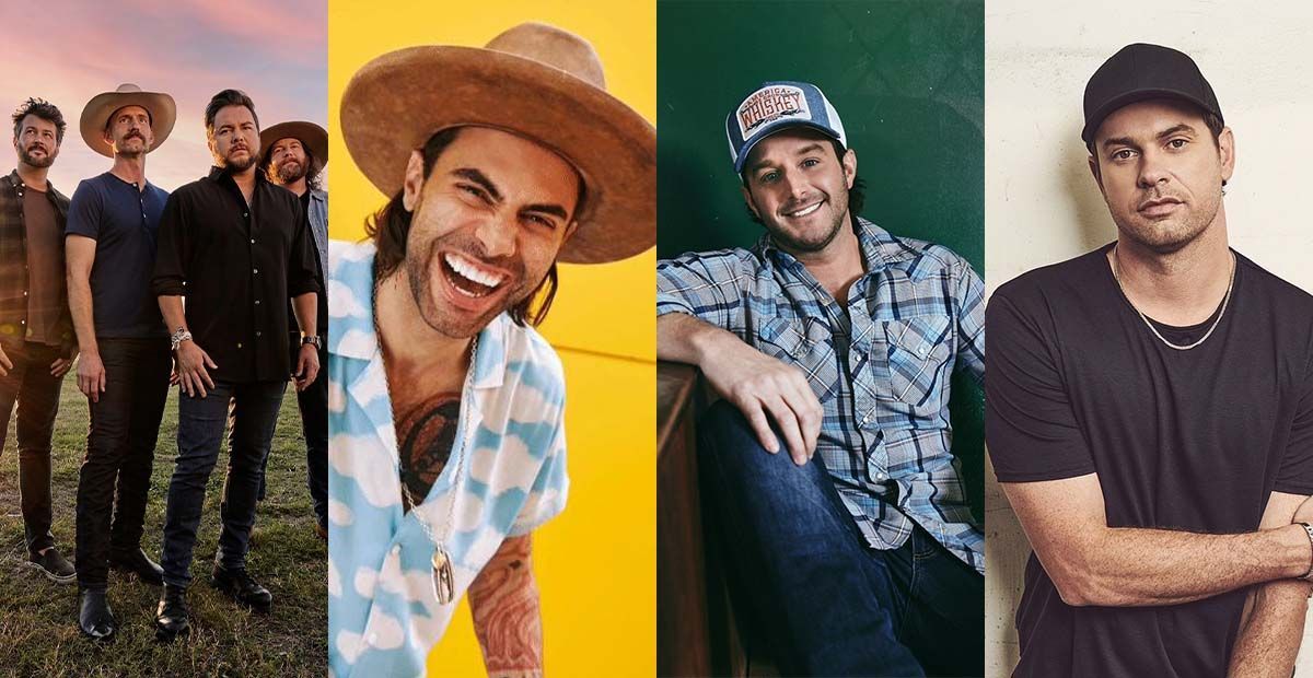 Eli Young Band, Niko Moon, Easton Corbin, and Matt Stell headshots