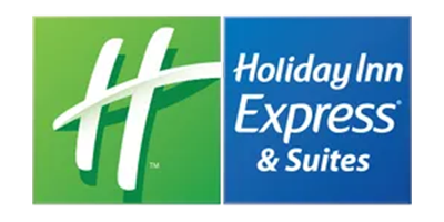 The Holiday Inn Express & Suites logo featuring a stylized white