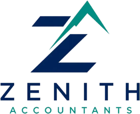 Zenith Accountants logo with navy and teal stylized Z above the company name