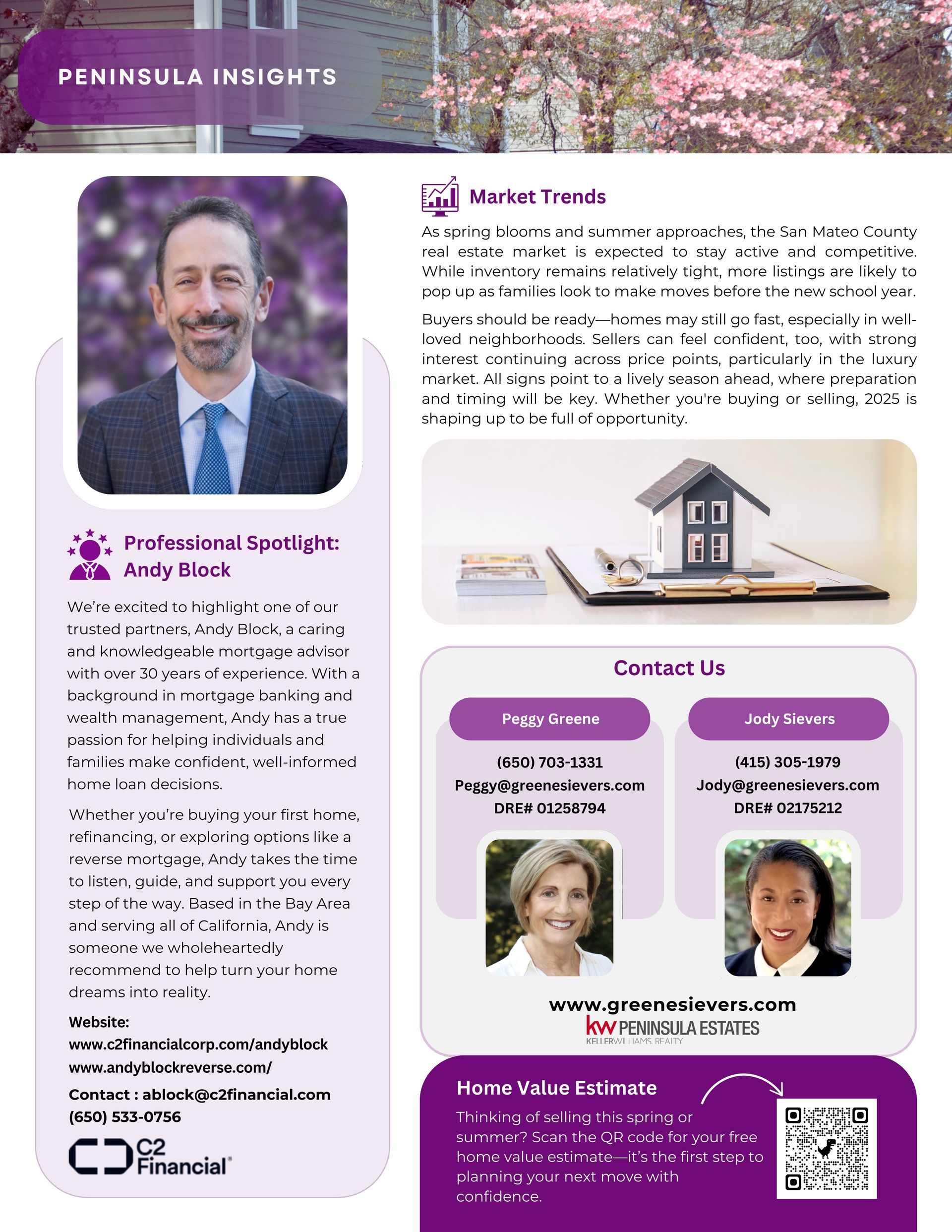 A purple and white page with a graph on it