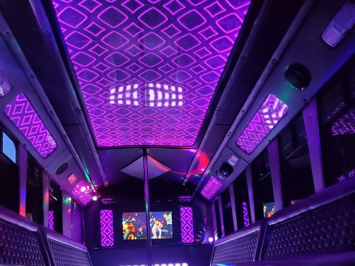 Purple Led Light of the Bus