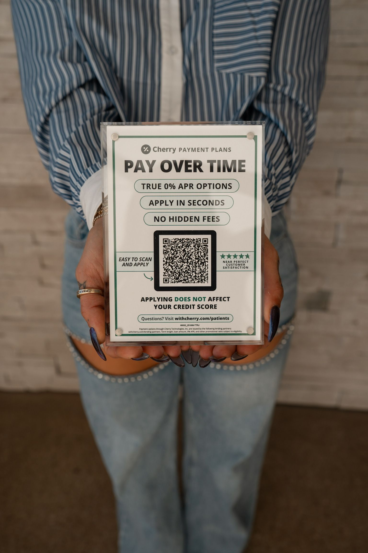 Person holding a 