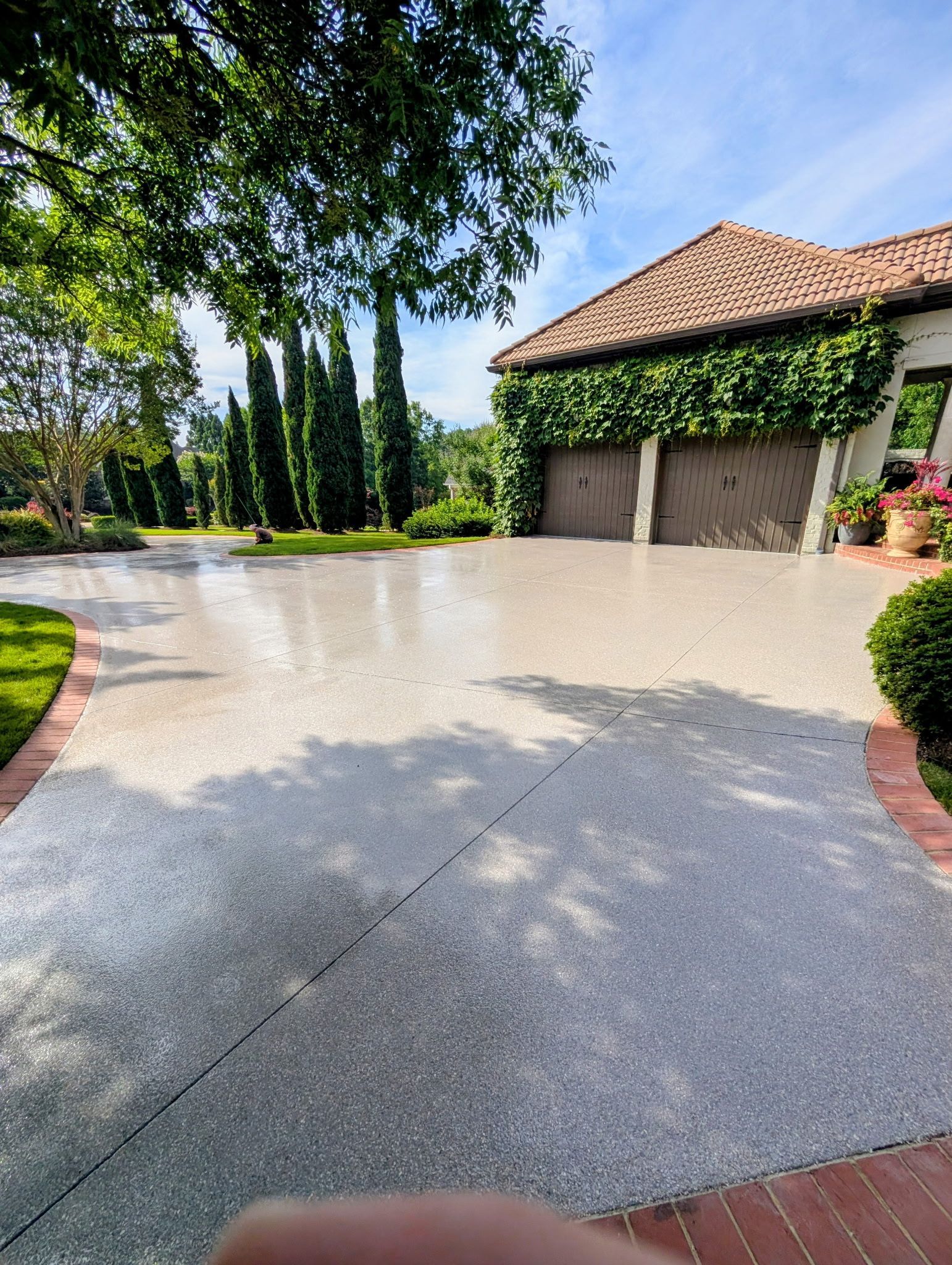 Epoxy Flake Driveway in Greenville, SC