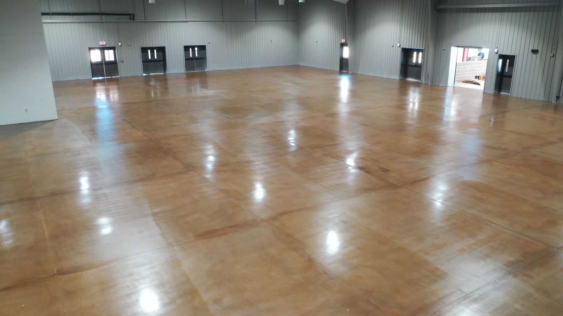 Zachary Daniel Concrete installed epoxy flooring in a commercial space in Mount Pleasant, South Carolina.