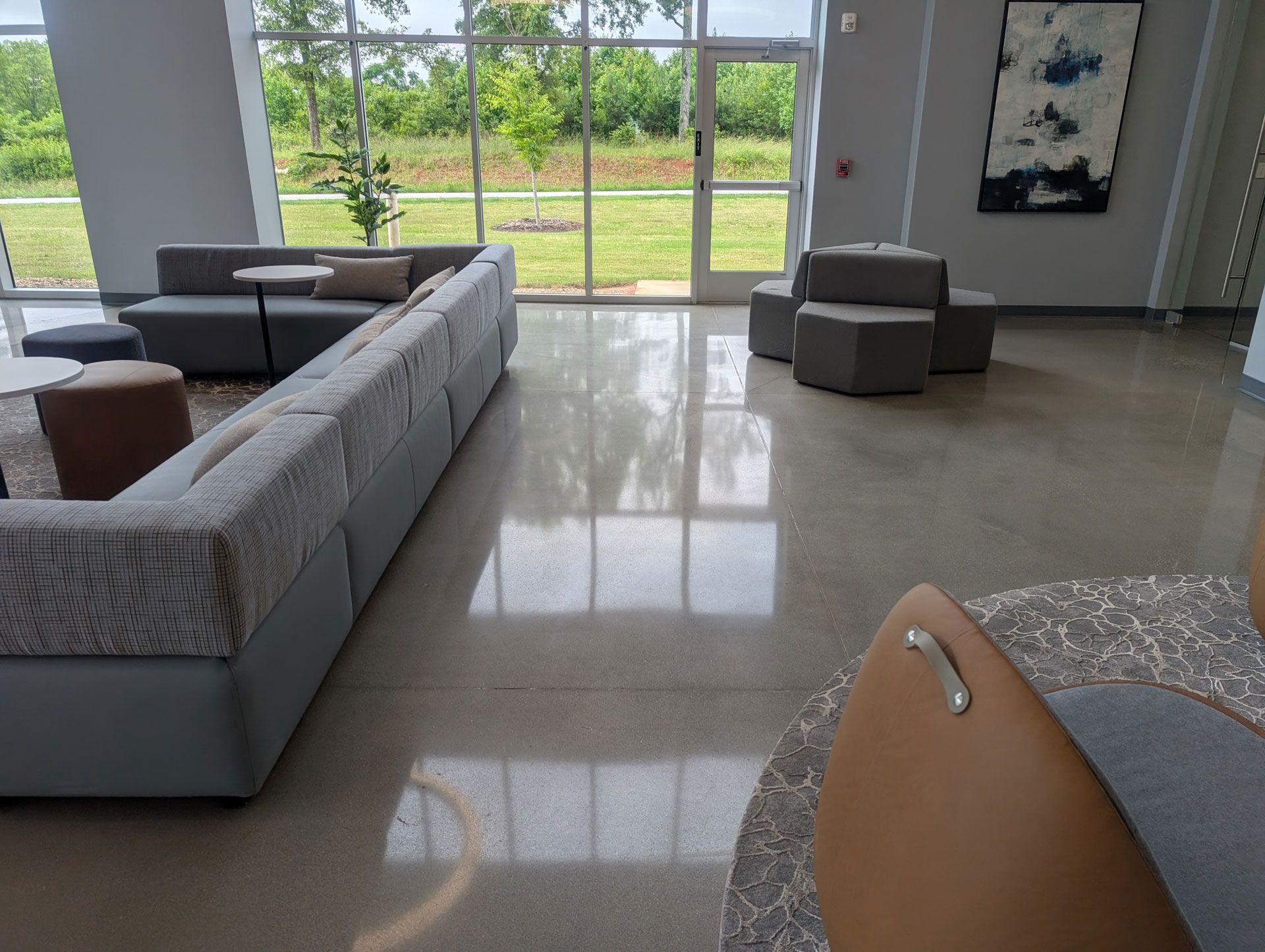 Zachary Daniel Concrete installed black metallic epoxy flooring for a garage in Concord, North Carolina.