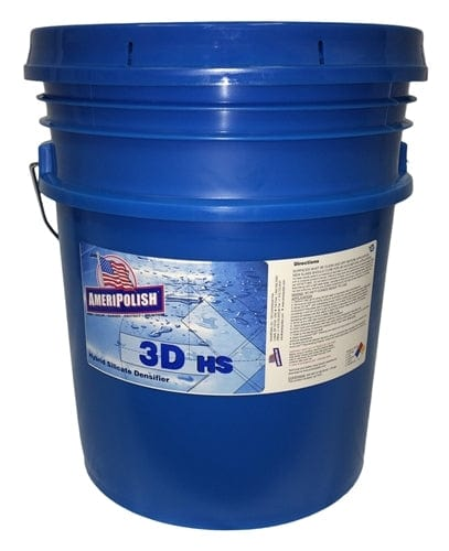 A blue bucket with a label that says 3d ns on it.