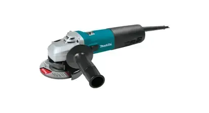 A makita angle grinder is shown on a white background.