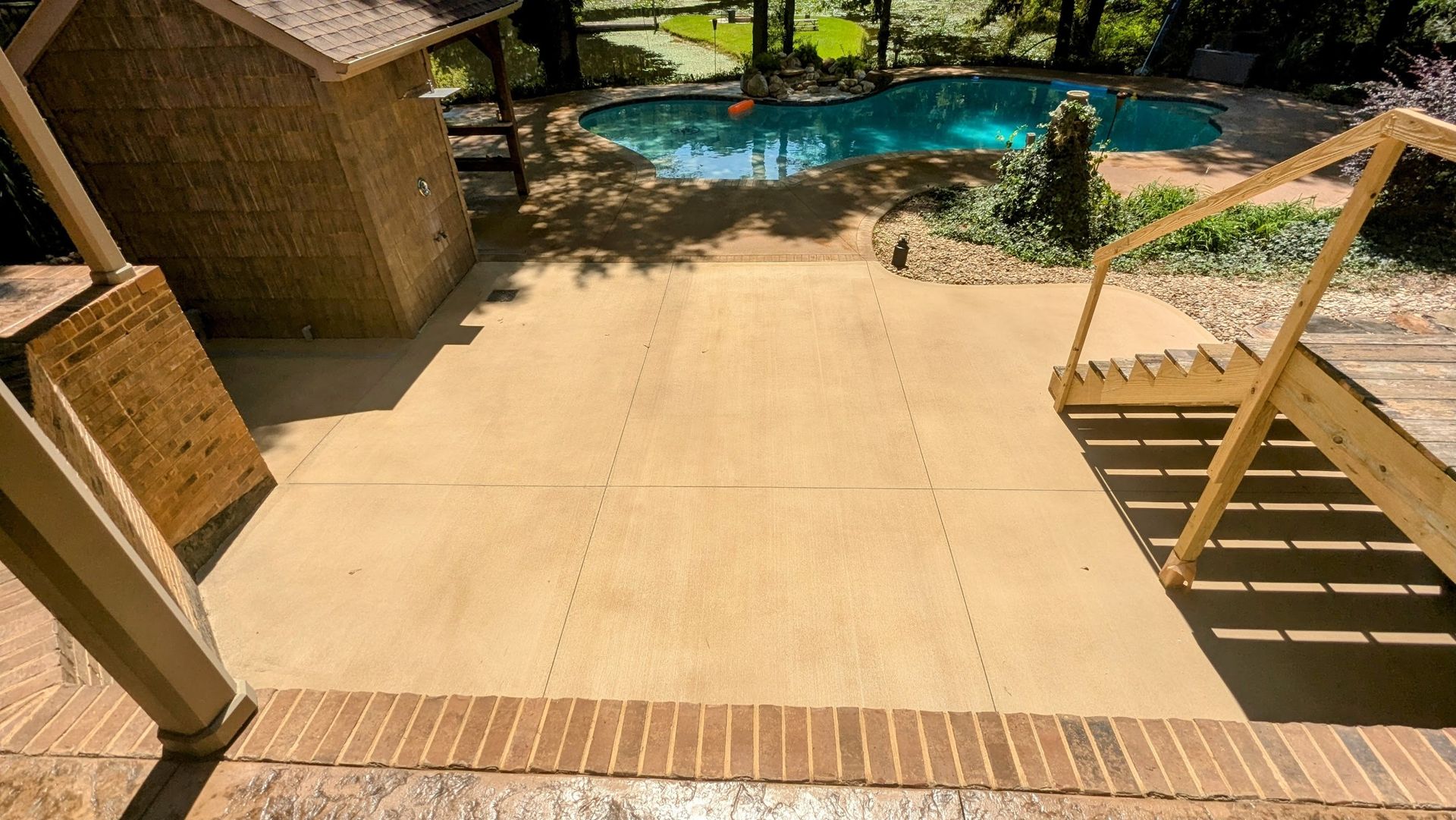 sealed concrete installation