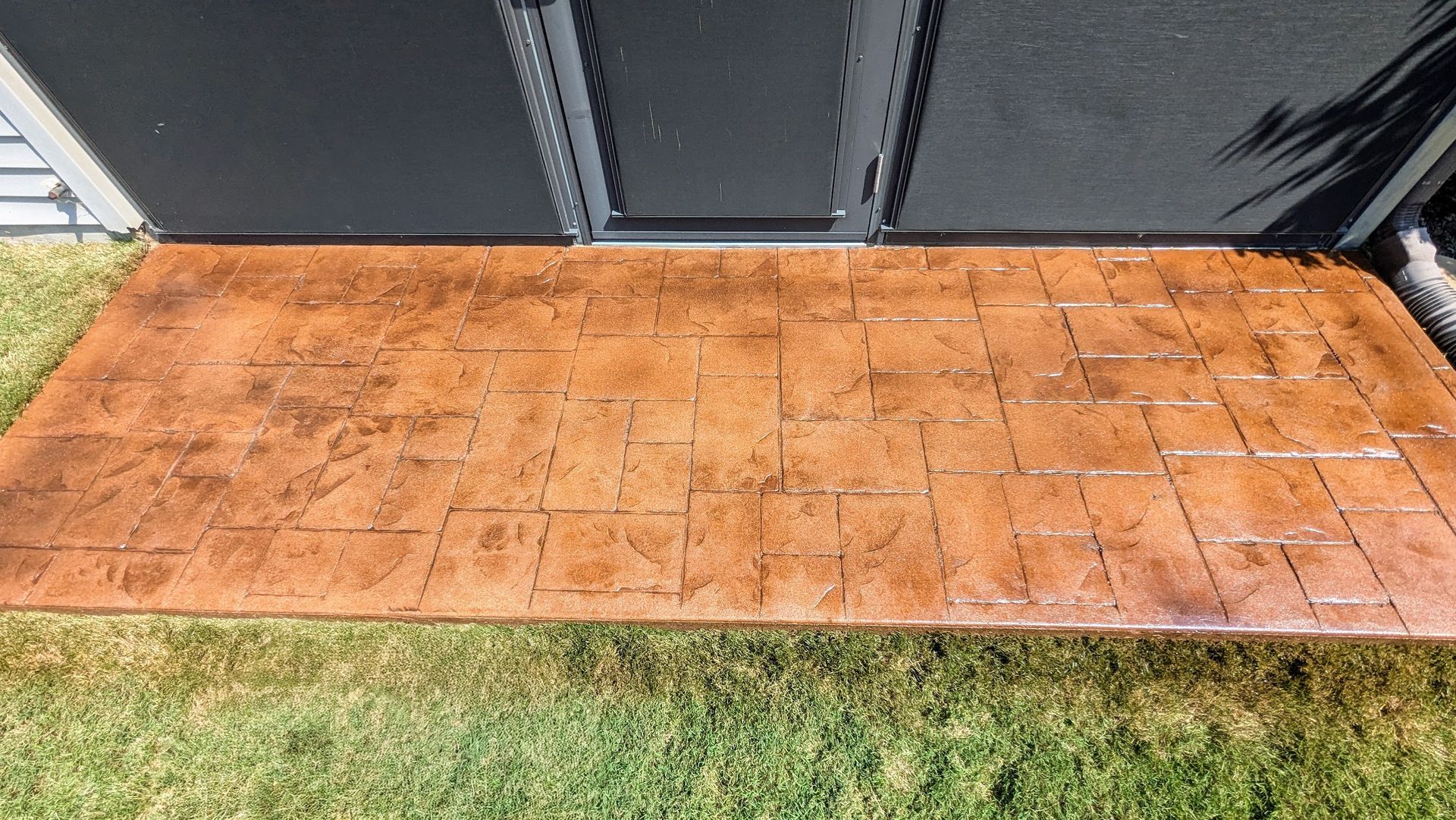 stenciled decorative concrete patio