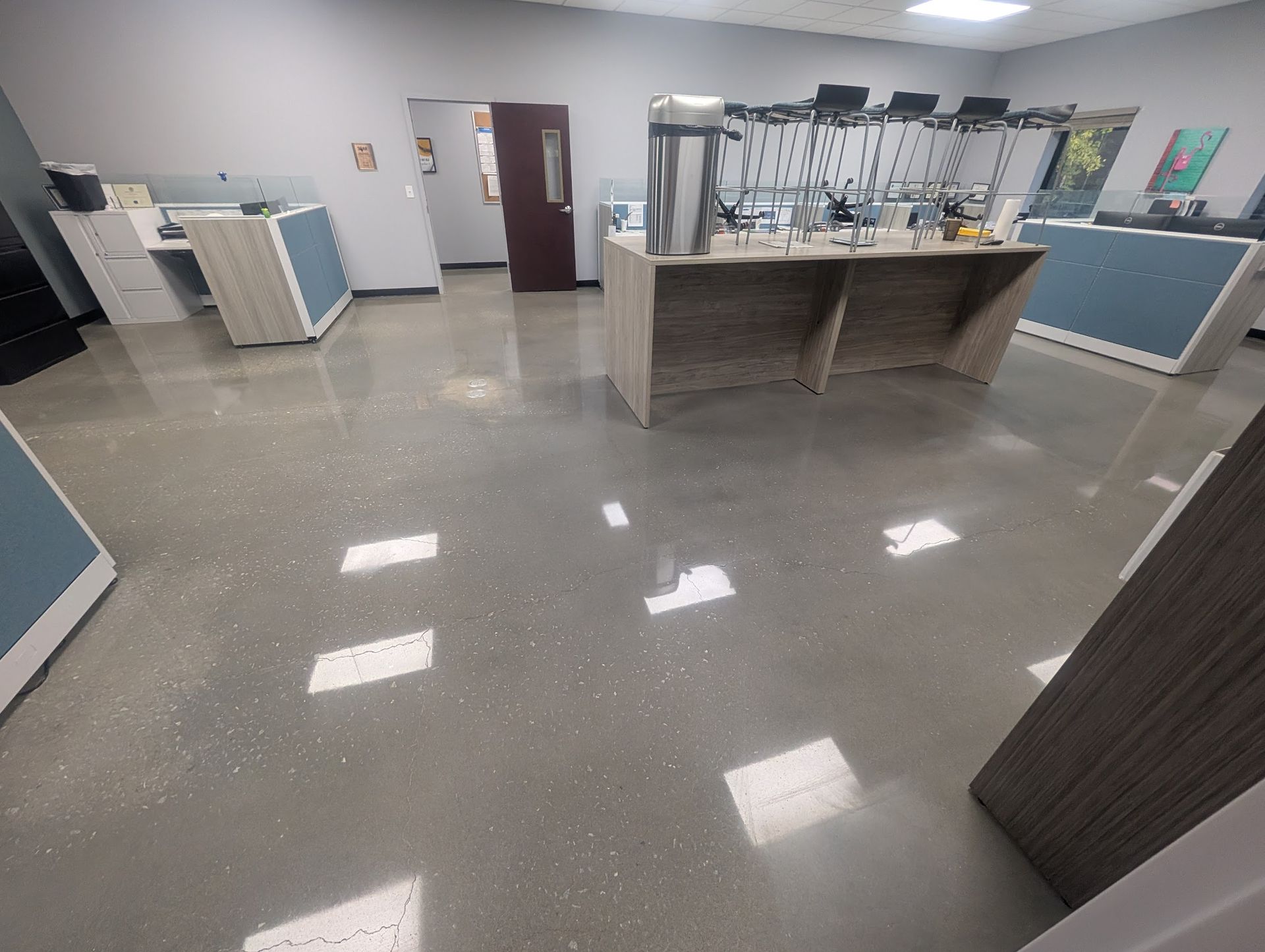 Zachary Daniel Concrete installed black metallic epoxy flooring for a garage in Concord, North Carolina.
