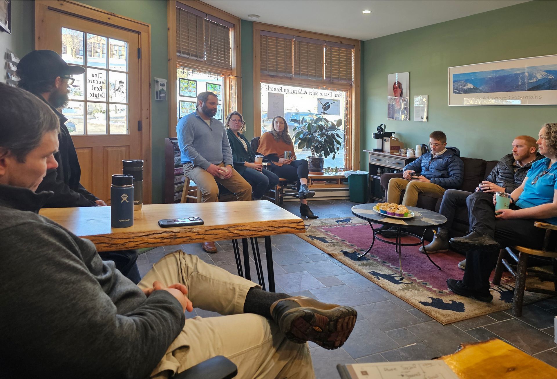 Flink Maswick Law and Tina Leonard Real Estate LLC meeting with local business leaders at latest BANG group meeting.