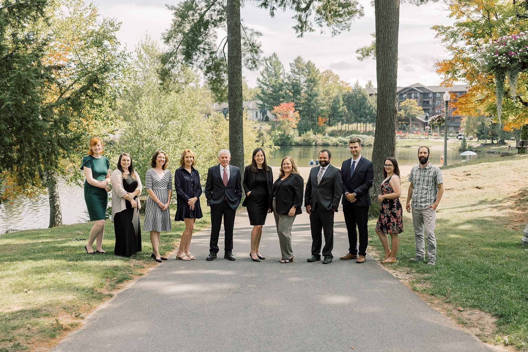 Flink Maswick Law PLLC  attorneys and staff at Mirror Lake in Lake Placid NY