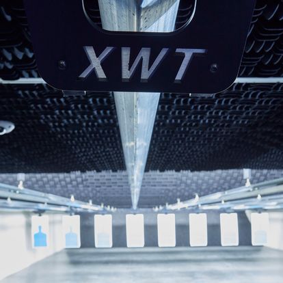 Downrange view of the XWT bullet trap system