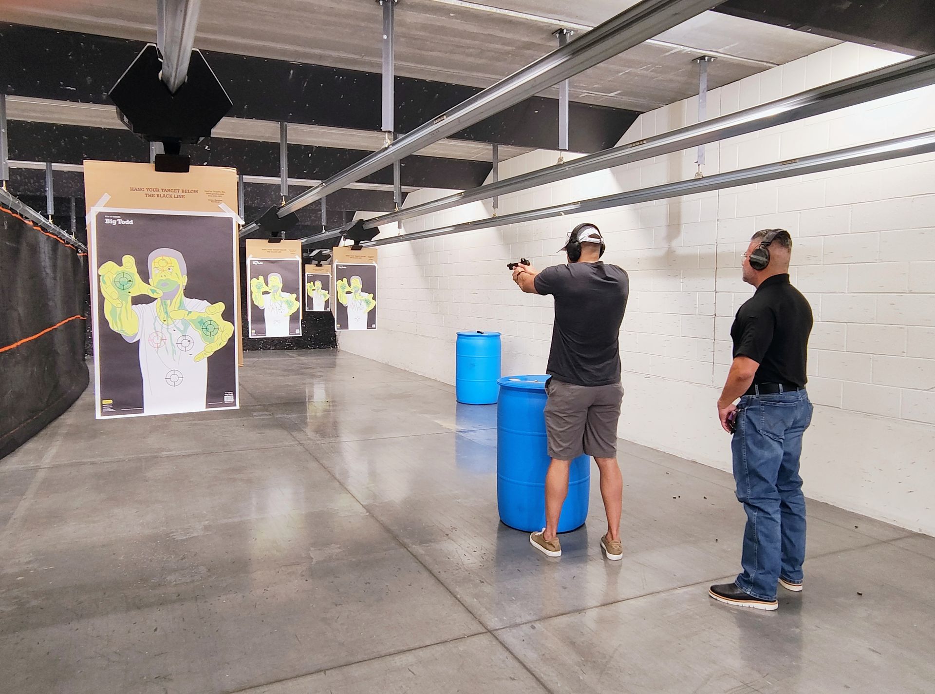 Shooters at the lanes during a training scenario