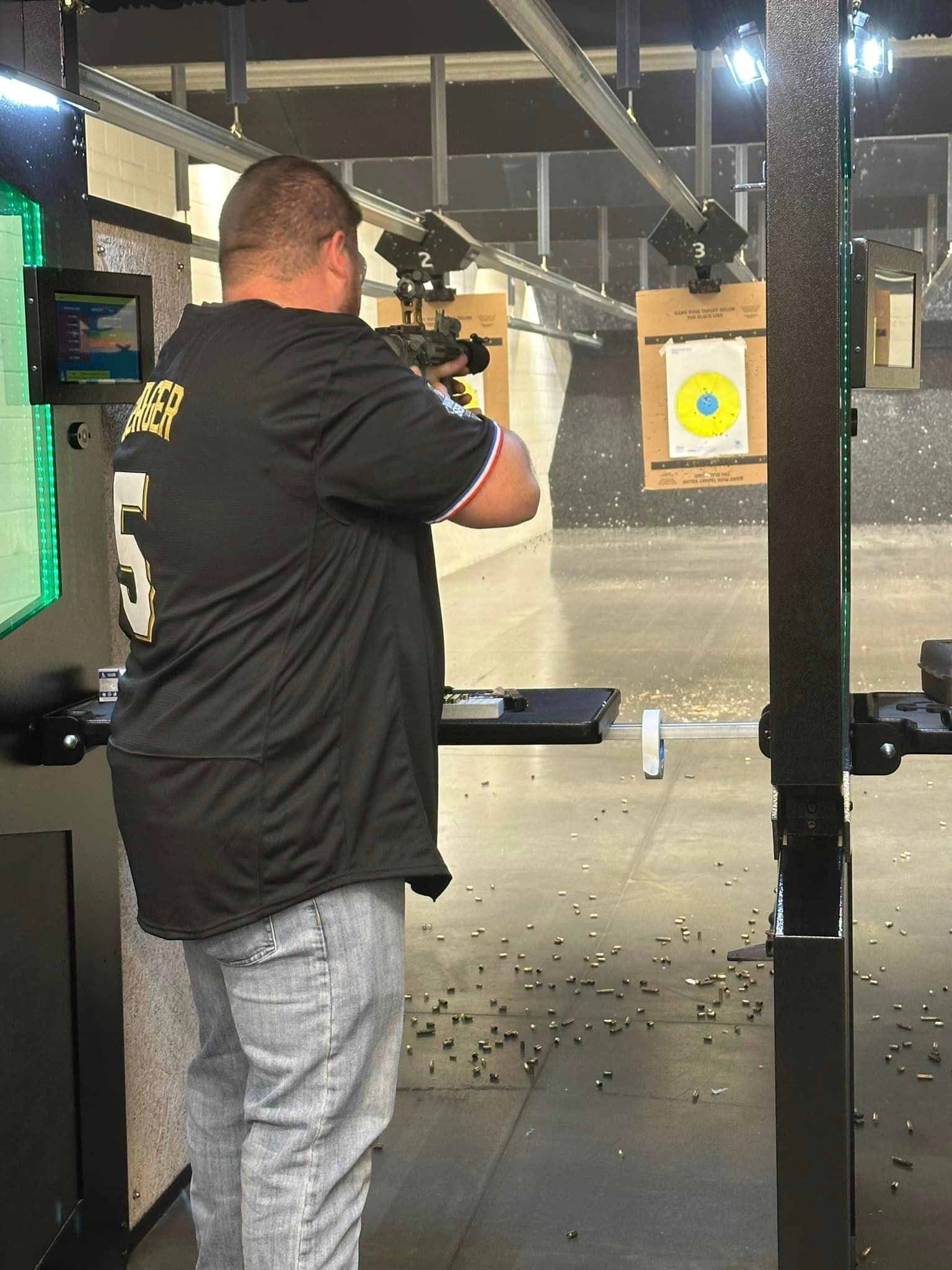 Shooter at an indoor lane