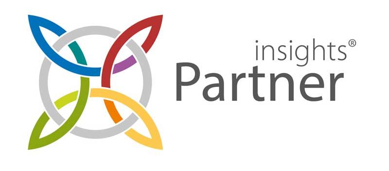 Logo of Insights Partner: a colorful Celtic knot with the word 