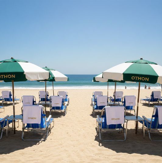 Serviço de praia em Copacabana do Othon Palace Copacabana Rio no Rio de Janeiro.